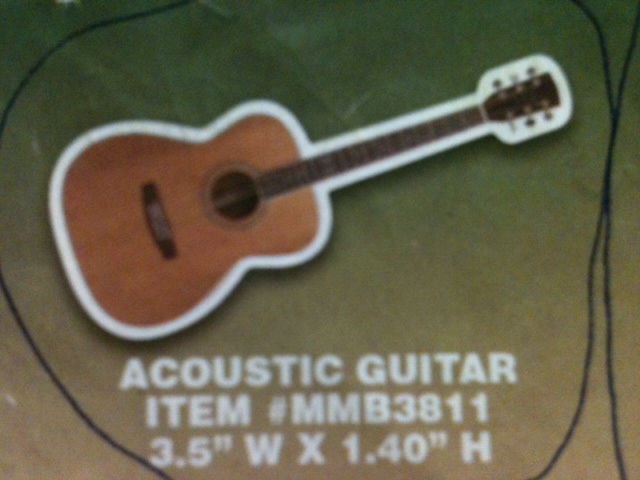 Acoustic Guitar Thin Stock Magnet GM-MMB3811